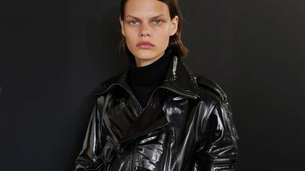 Black Cropped Moto Leather Jacket